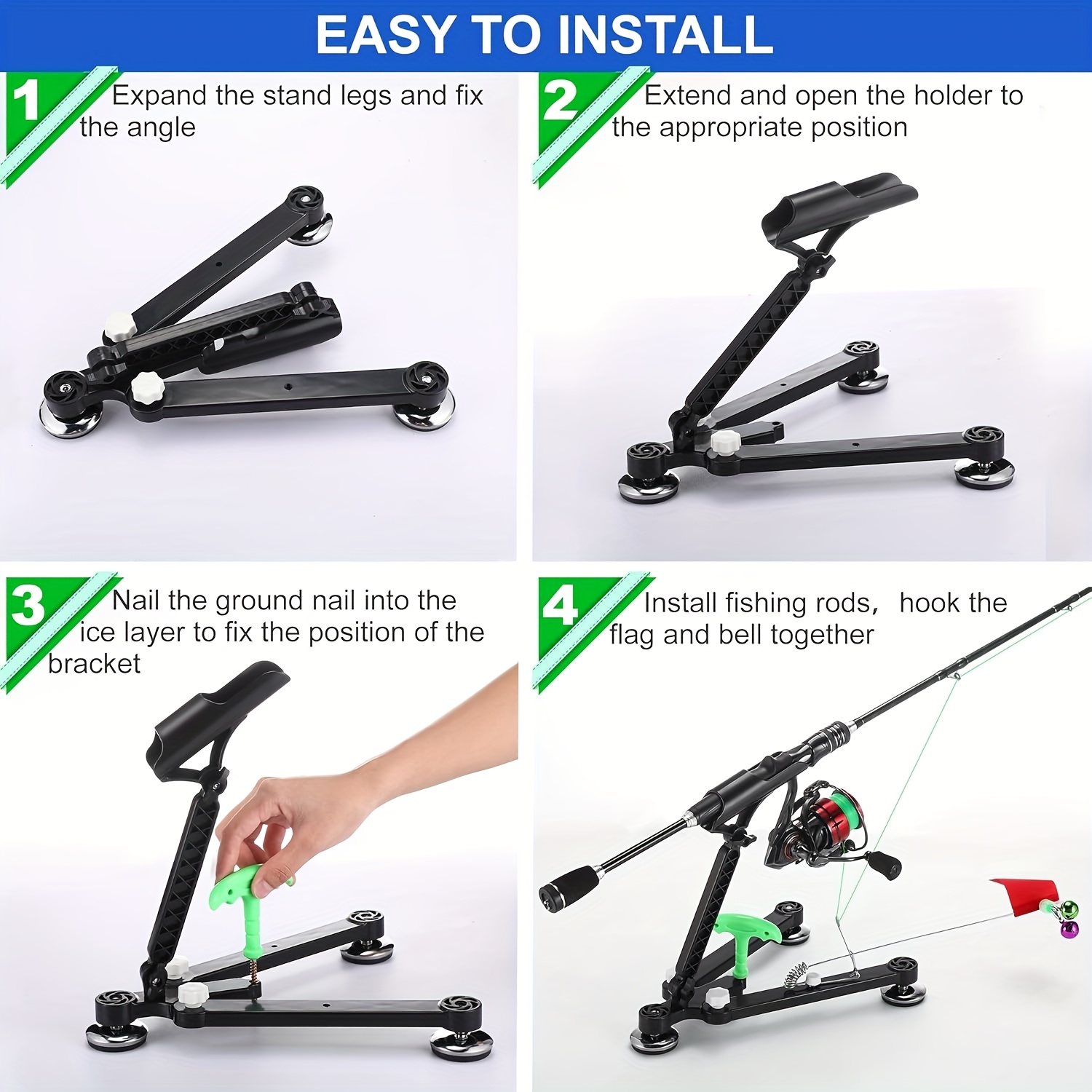 Ice Fishing Rod Holder Adjusta - Ice Fishing Tip Up 评论和价格