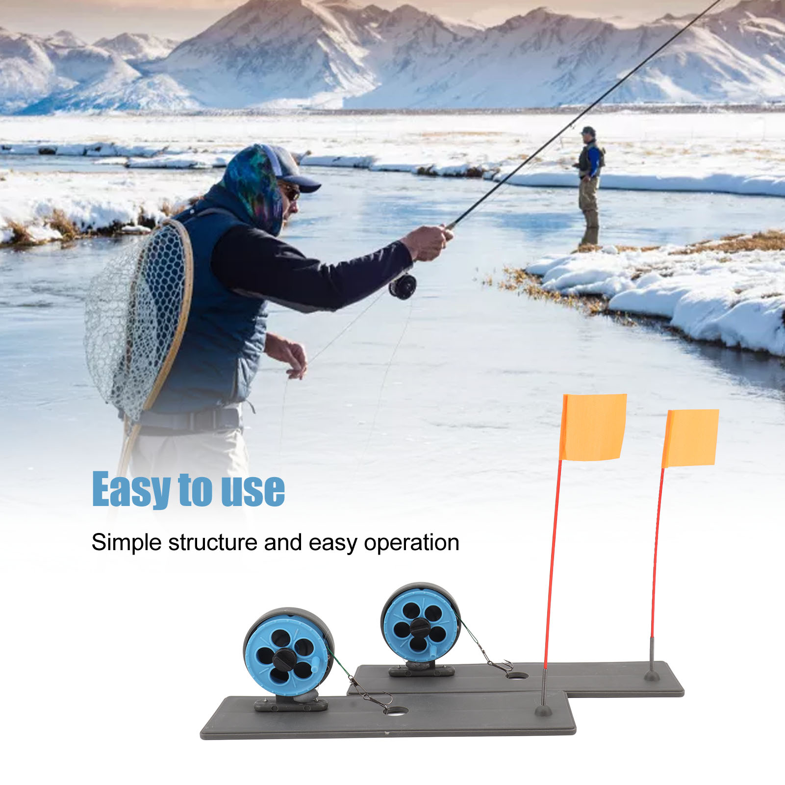2pcs Ice Fishing Flag Marker R - Ice Fishing Tip Up 评论和价格